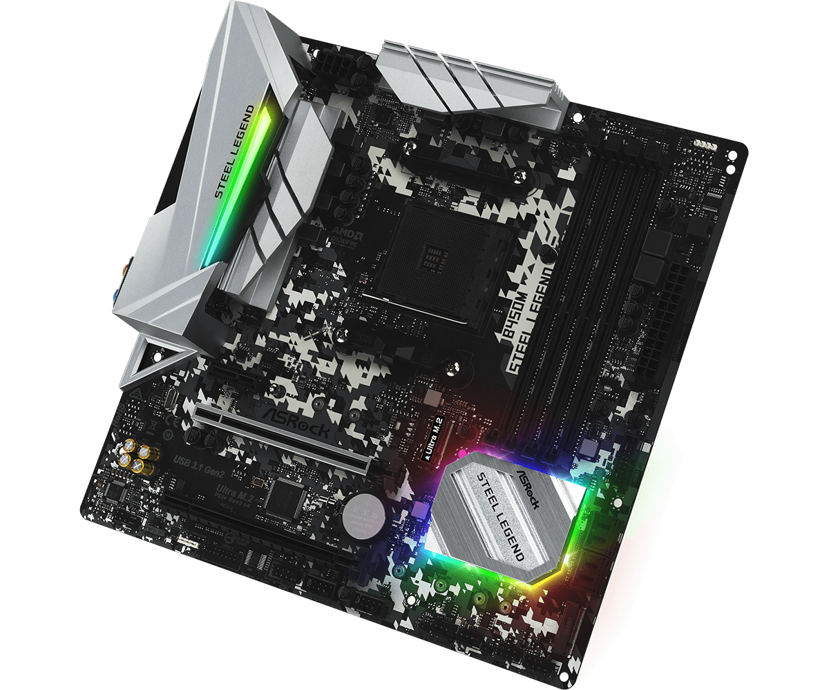 Asrock b450m steel legend не видит m2